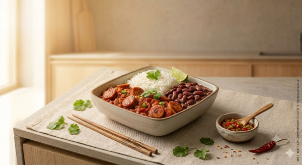 ROUGAIL SAUCISSES (avec accompagnement)