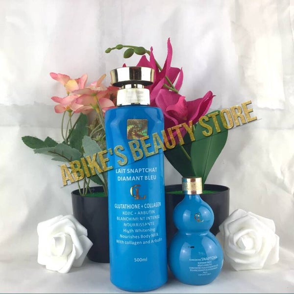 Lait Snaptchat Diamant Bleu Strong Whitening Milk 500ml + Serum