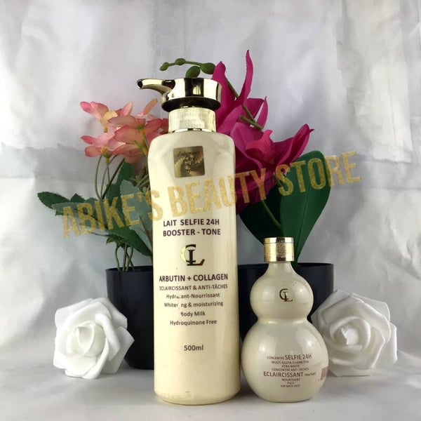 Lait Selfie 24h Booster Tone Whitening Body Milk And Serum