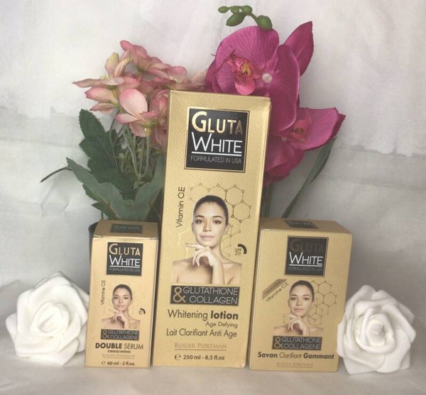 Gluta White Glutathione Whitening Lotion, Serum & Soap Set