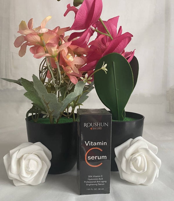 Roushun Vitamin C & Hyaluronic Acid Face Serum, Anti Wrinkle, Brightening, Moisture 30ml