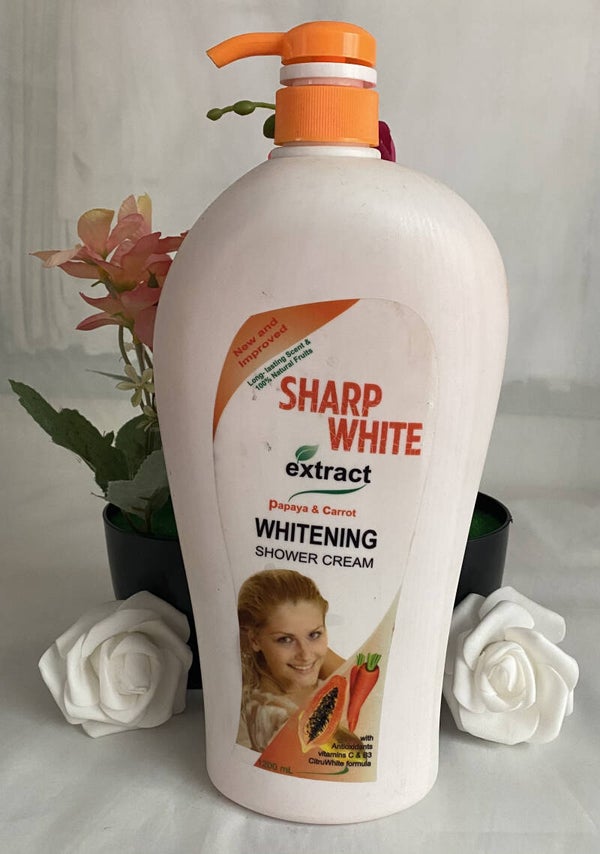 Sharp White Extract Papaya & Carrot Whitening shower cream