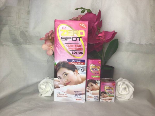 Zero spot whitening lotion, serum and face cream