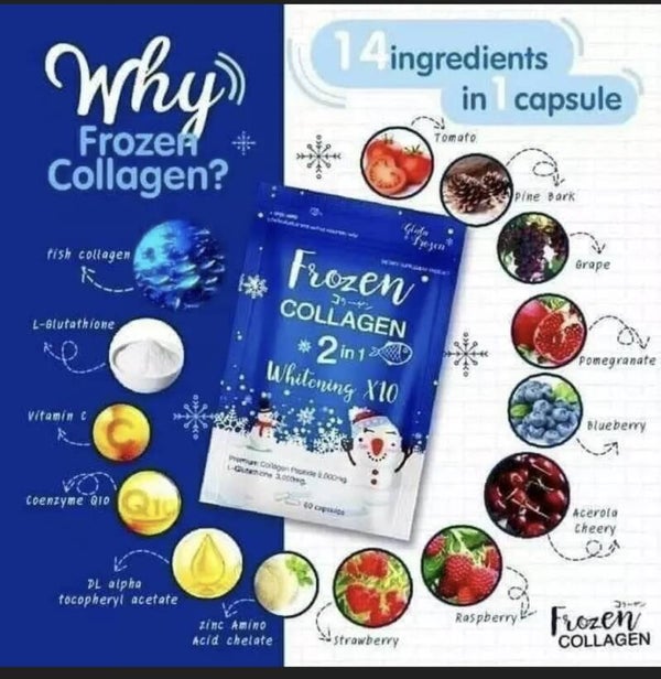Frozen Collagen Whitening x10 Glutathione 100% Authentic Skin Body Healthy