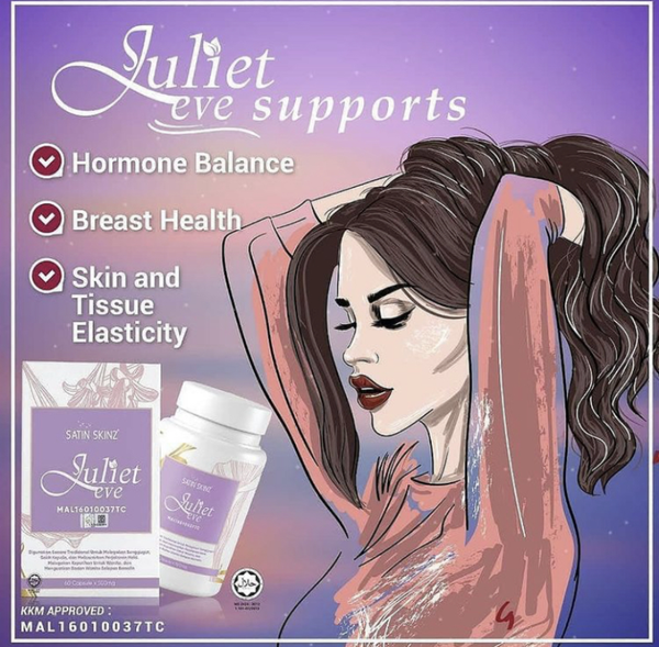 SATIN SKINZ- JULIET EVE FOR WOMEN ANTI-AGING FEMININE HORMONE BREAST 60's