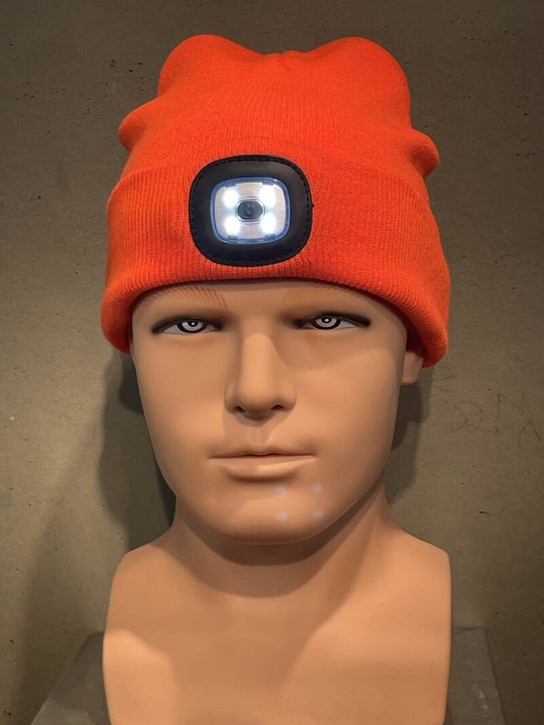 Beanie - orange - lights