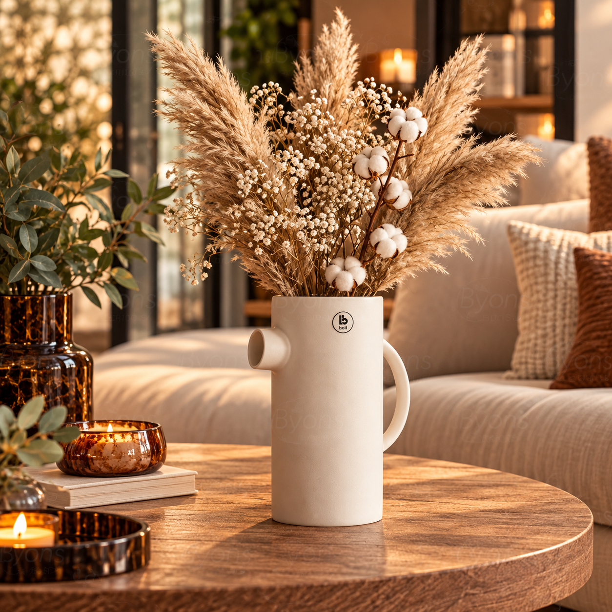Boi! Wow Living keramische designvaas – crème
