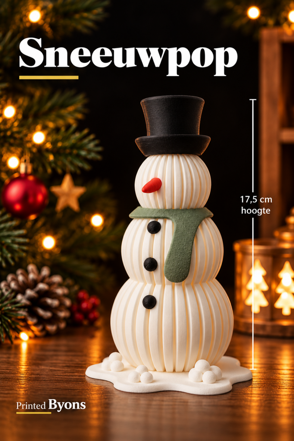 Sneeuwpop met led lampje