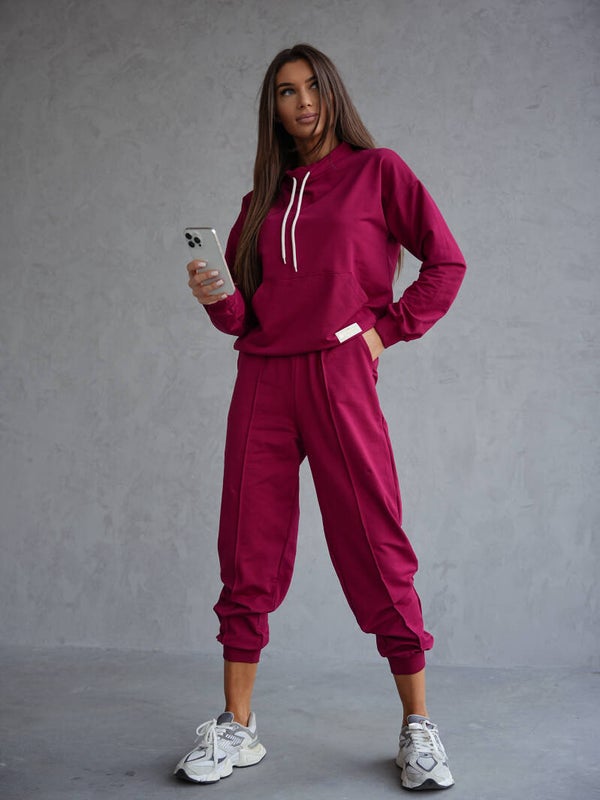 Komplet bawełniany z naszywką STYLE