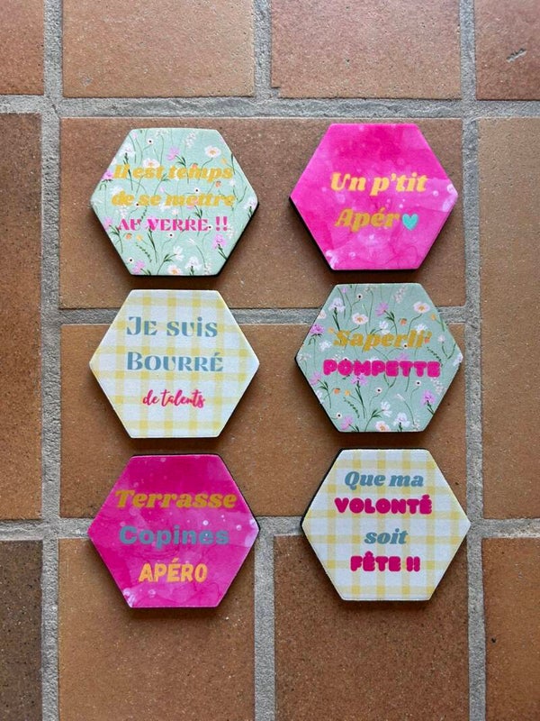 Sous-verres Girly Humoristique