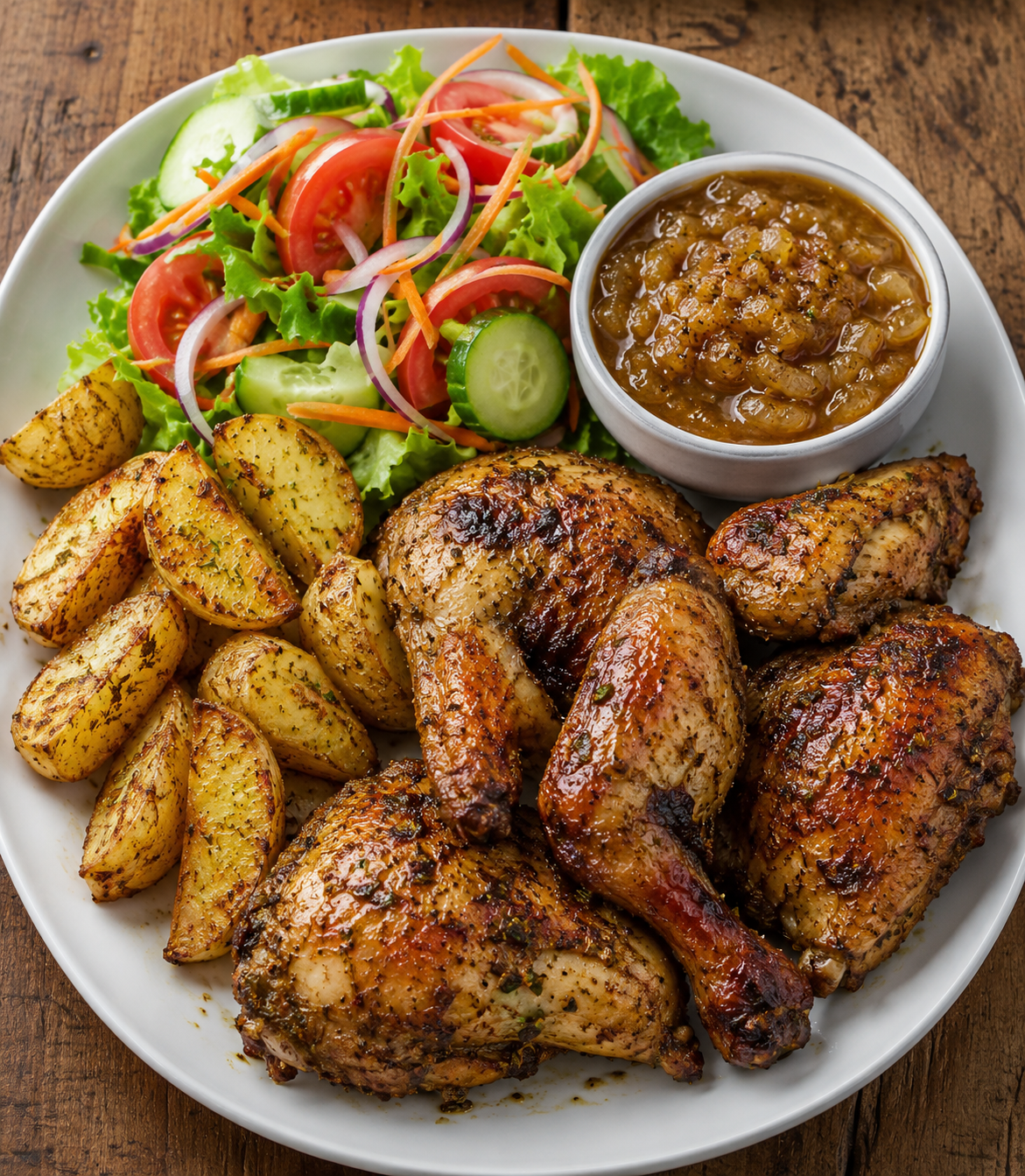 ½ poulet au four