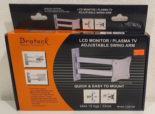 TV Muurbeugel Brateck 10'' - 26" (Max. 15 kg) voor slechts €12.99