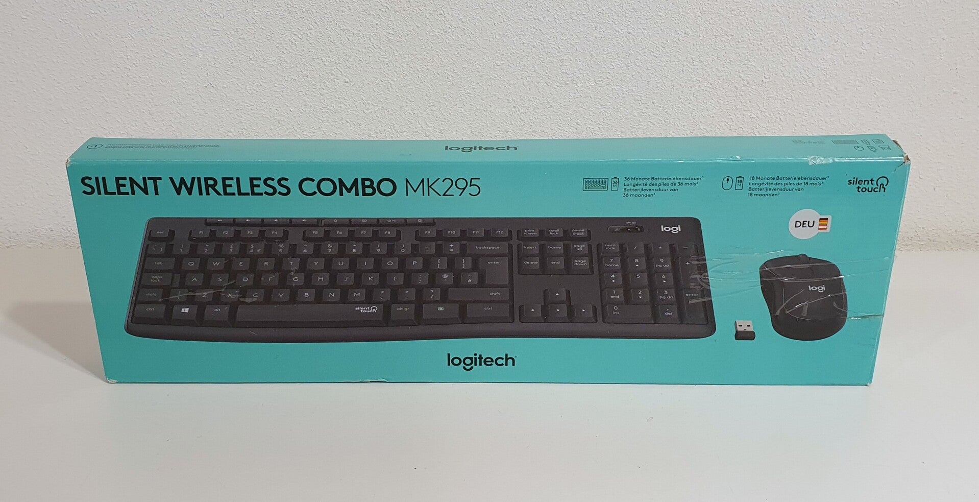 Draadloos Toetsenbord & Muis Logitech MK295 Silent (QWERTY Duits)
