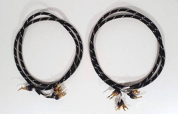 Bi-wire to single speakerkabels Monster (1,5M) met banaanstekkers