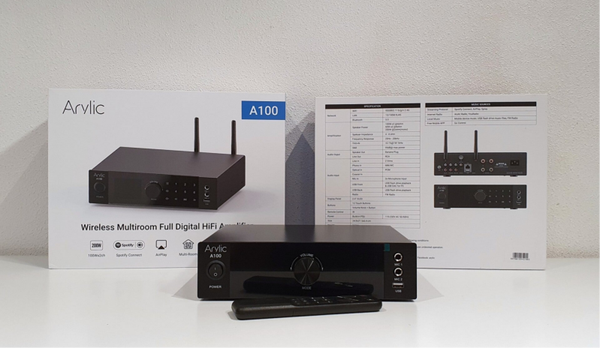Streaming Versterker Arylic A100 (100W) - Internet Radio, Bluetooth, Spotify, Phono