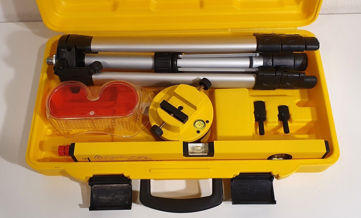 Uadme Statief voor Lasermeetinstrumenten, 100 cm Instelbaar Statief voor Laserwaterpas Zelfnivellerende, Laser Bouwstatief Nivelleringsapparaat Tripod, 5/8 inch Schroefdraad