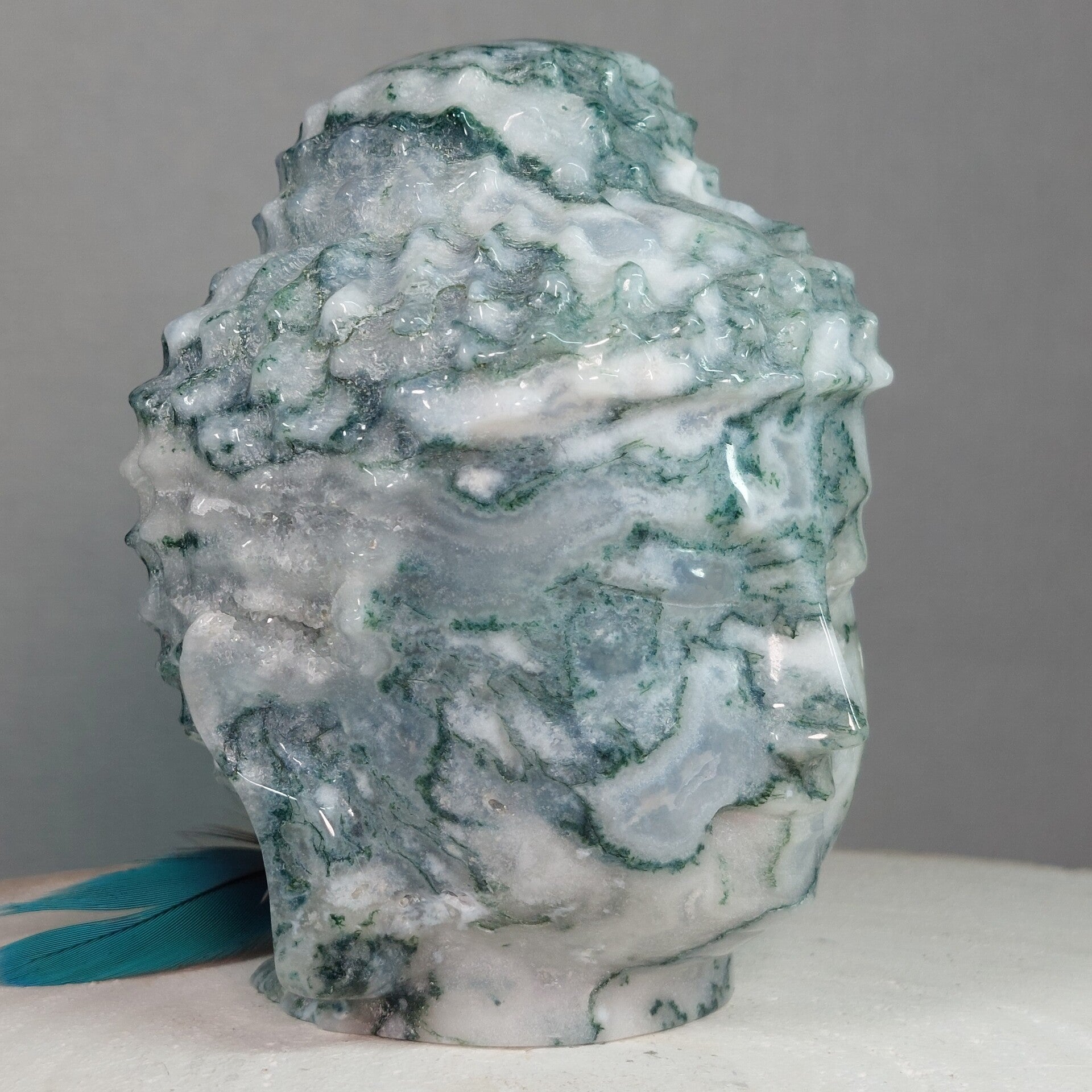 Boomagaat met Mosagaat Boeddha, erg bijzonder met prachtige patronen.