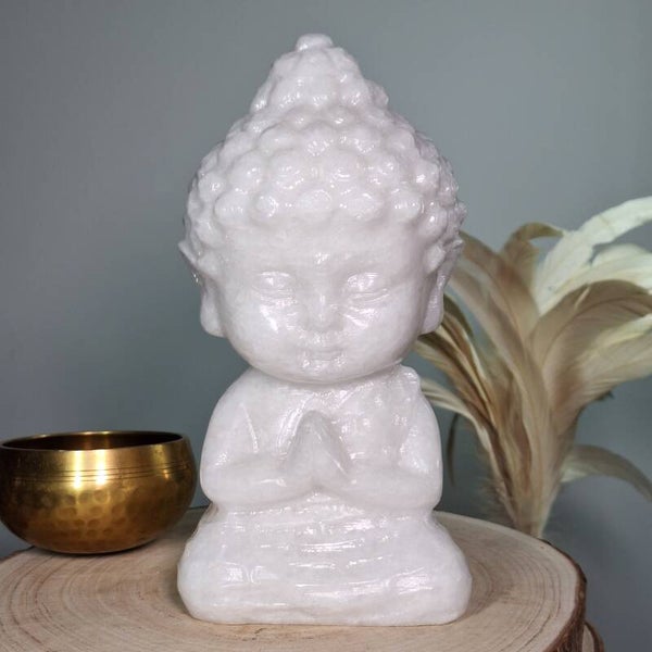 Witte Jade Boeddha XL 21cm en 2,8 kilo