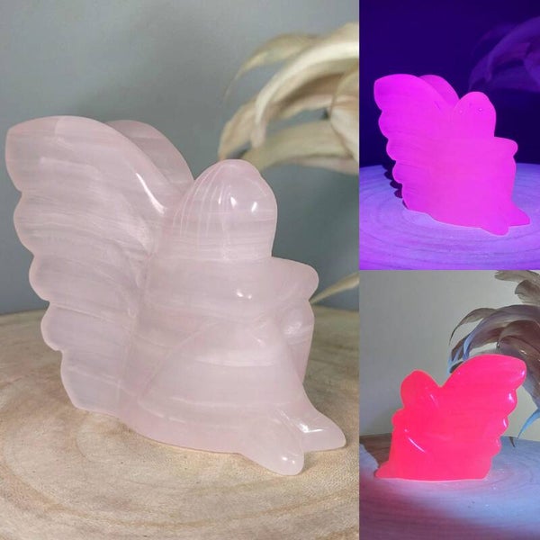 Mangano Calciet Fairy /Fee / vlinder zeer mooi. Handgeslepen gedetailleerde schoonheid van 13,3cm