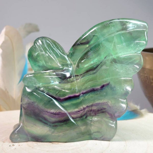 Fluoriet Fairy. Prachtige grote fee van Fluoriet. zeer helder en uv reactief