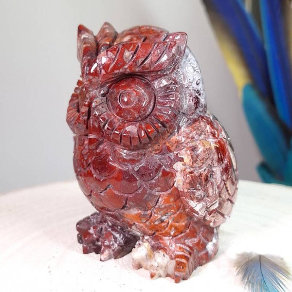 Mexican Agaat uil met prachtige patronen. 10,5cm