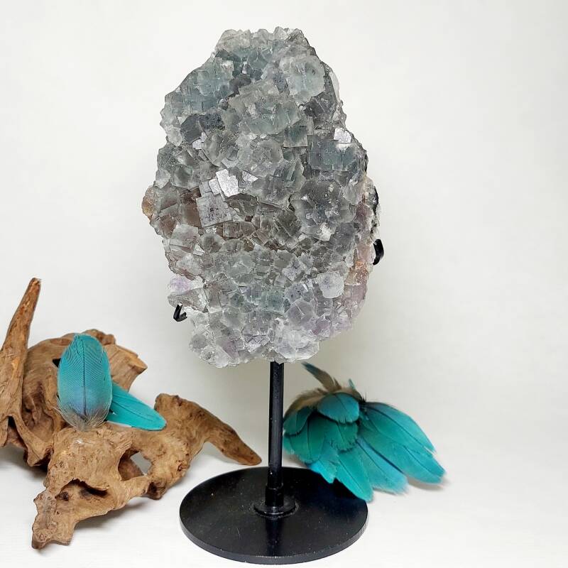 Fluoriet cluster uit Fujian China met prachtige kubus groei.