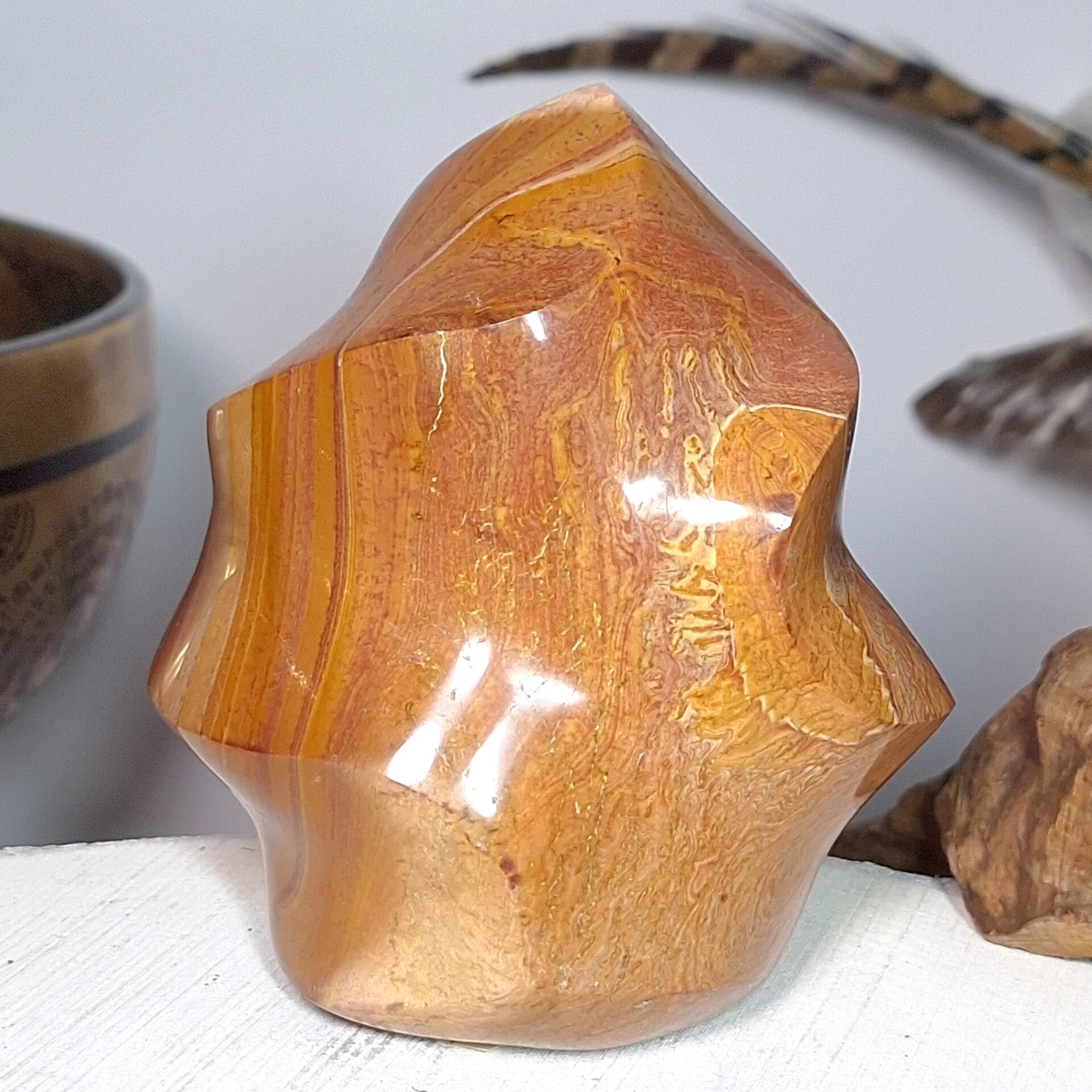 Polychroom Jaspis vlam