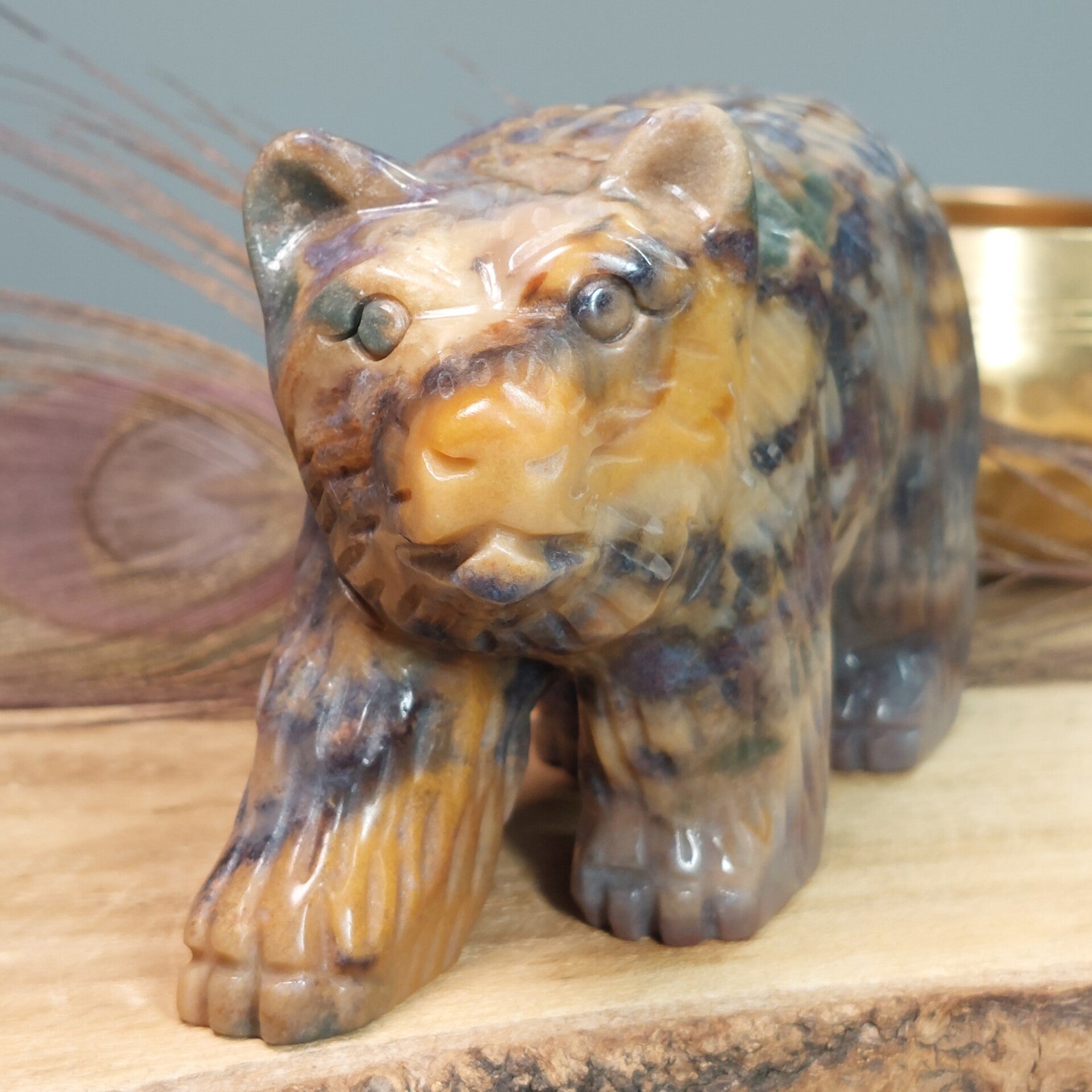 Oceaan Jaspis Beer 12,3 cm