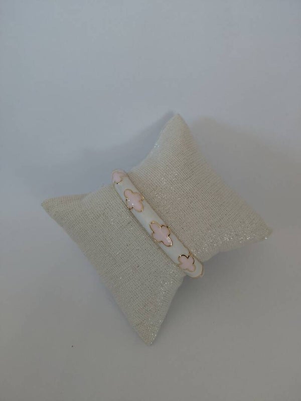 Bracelet Thaïlandais blanc et rose