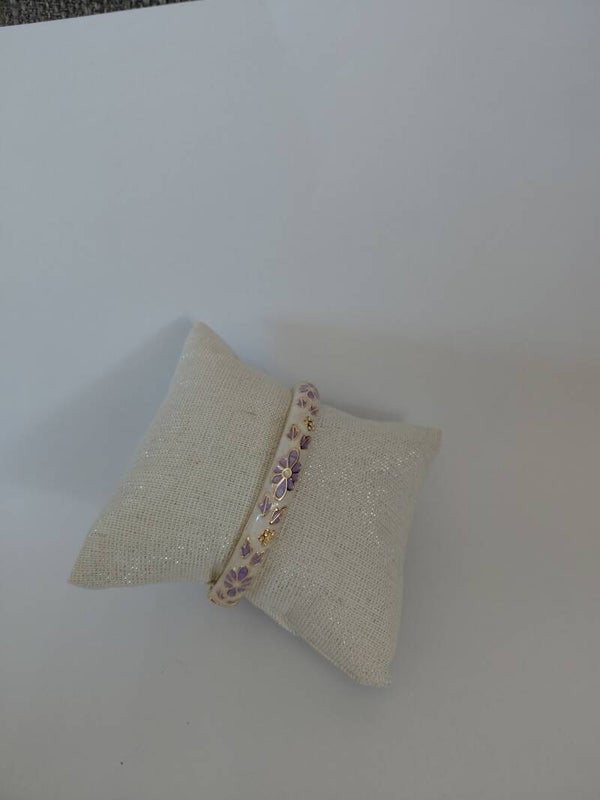 Bracelet Thaïlandais blanc et violet