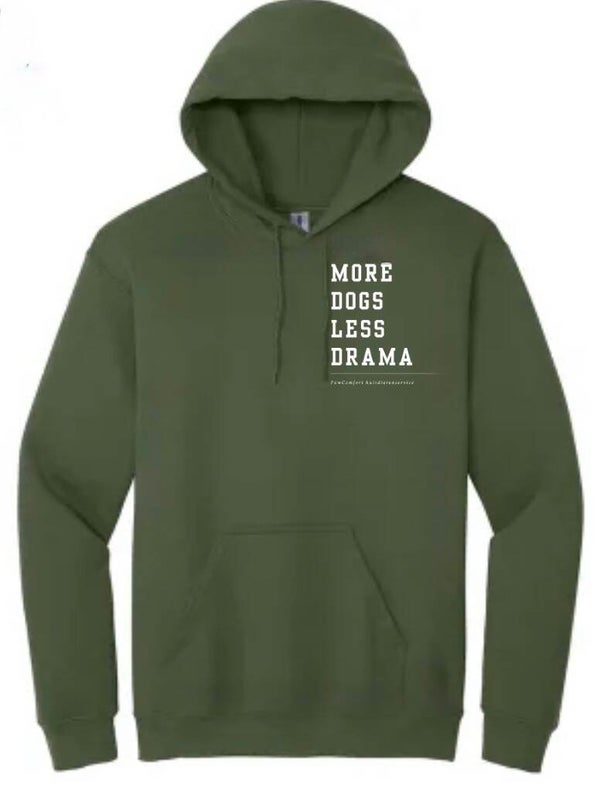 PRE-ORDER unisex comfy “More dogs less drama" hoodie