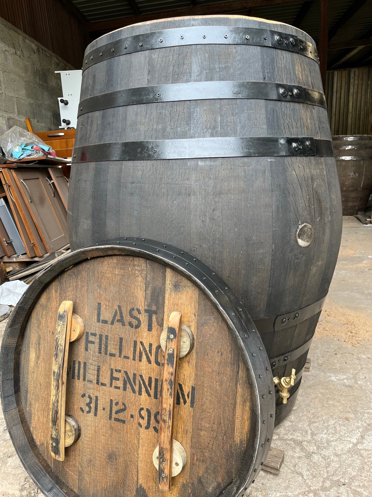 Whiskey Barrel Ice Bath Fire Drums