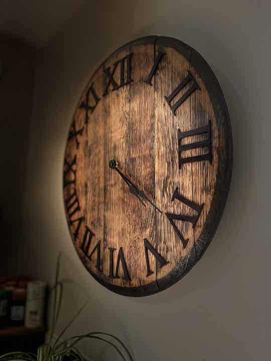 Whiskey Barrel Clock