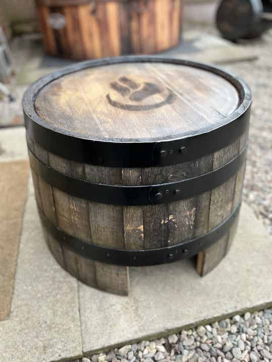 Whiskey Barrel Table