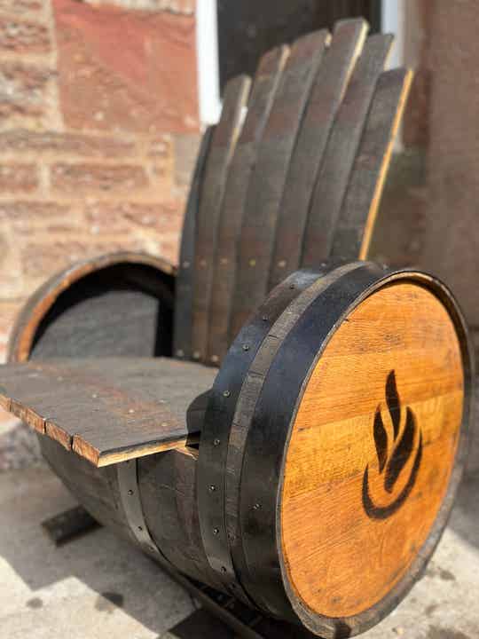 Whiskey Barrel Chair (Rustic Finish)