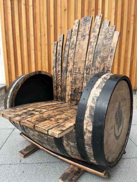 Whiskey Barrel Chair (Premium Finish)