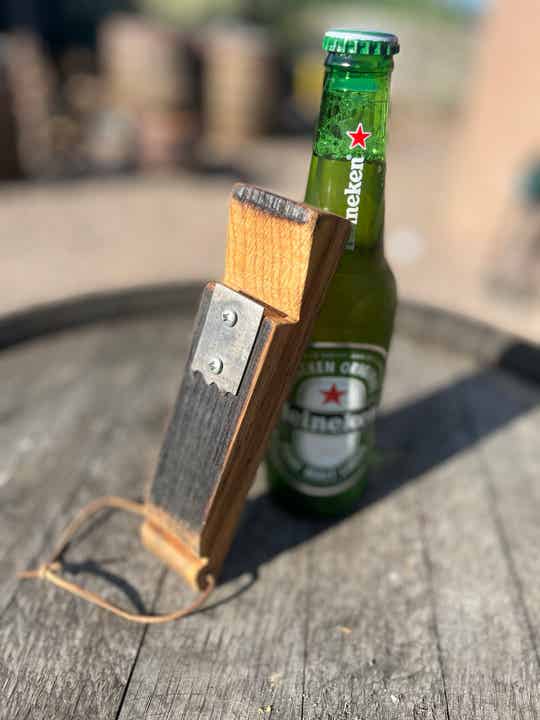 Whiskey Barrel Stave Bottle Opener