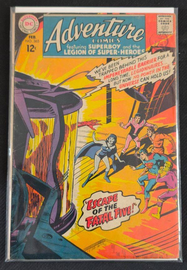 Adventure Comics #365 – Escape of the Fatal Five (DC Comics, février 1968)