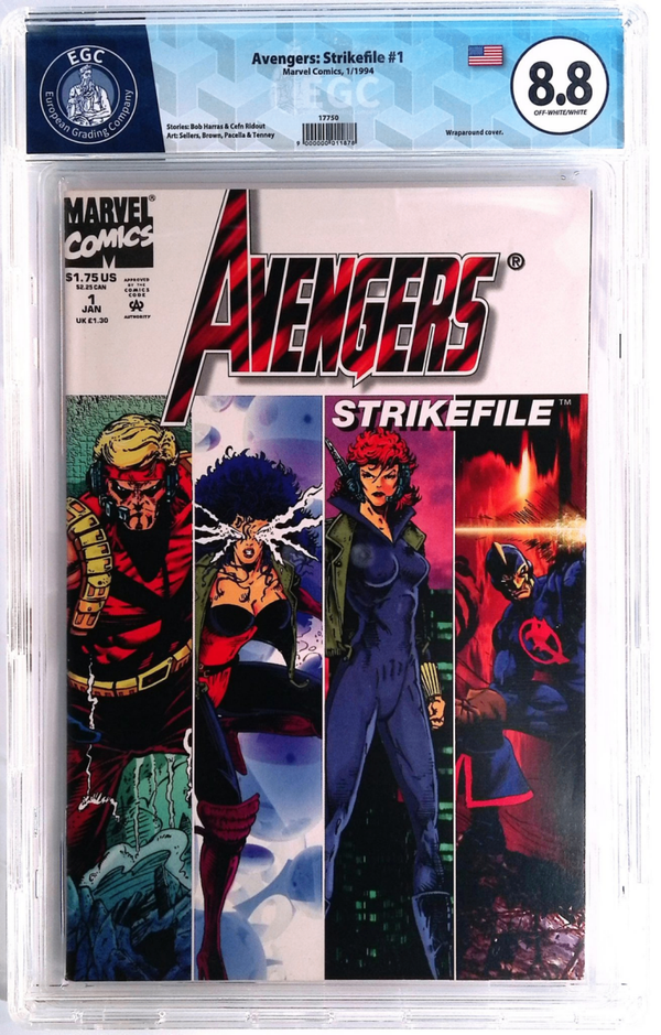 Avengers - Strikefile #1 EGC 8.8 - Wraparound Cover (Marvel Comics, Janv 1994)