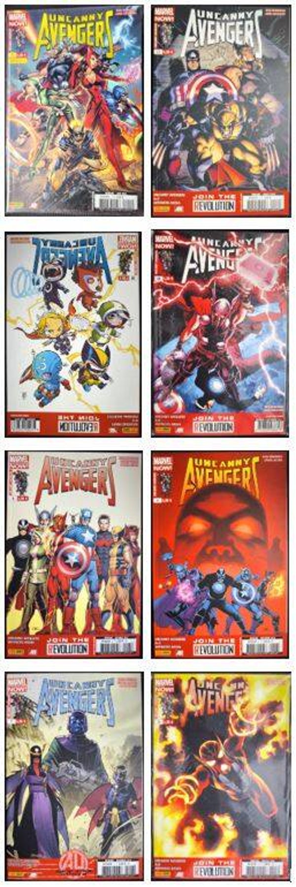 Lot 8 comics Uncanny Avengers #1 à #8 - Edition Panini Comics.