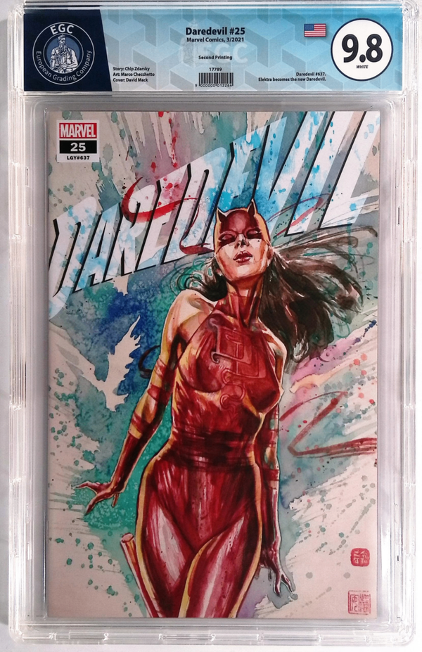 Daredevil #25 EGC 9.8 - Elektra Becomes The New Daredevil - Second Printing (Marvel Comics, Mars 2021)