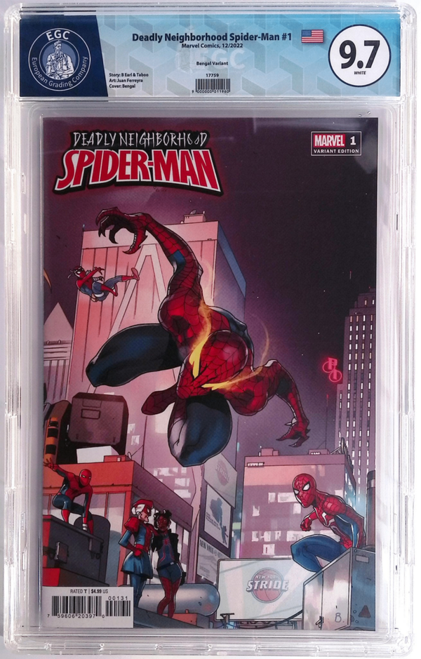 Deadly Neighborhood Spider Man #1 EGC 9.7 - Bengal Variant (Marvel Dec 2022)