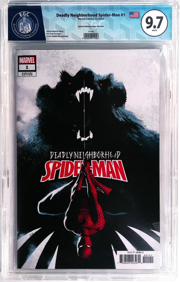 Deadly Neighborhood Spider-Man #1 EGC 9.7 - Rafael Albuquerque Variant (Marvel Comics, Décembre 2022)