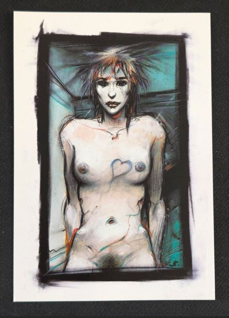 Enki Bilal et  Dan Franck - Carton d'invitation - Un Siècle d'Amour (Galerie Christian Desbois, octobre 1999)