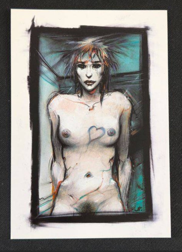 Enki Bilal et  Dan Franck - Carton d'invitation - Un Siècle d'Amour (Galerie Christian Desbois, octobre 1999)