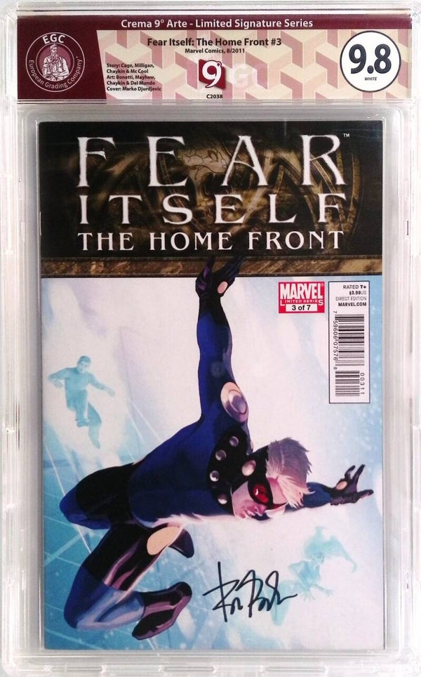 Fear Itself : The Home Front #3 - EGC 9.8 - Signed by Elia Bonetti - Marvel Juin 2011