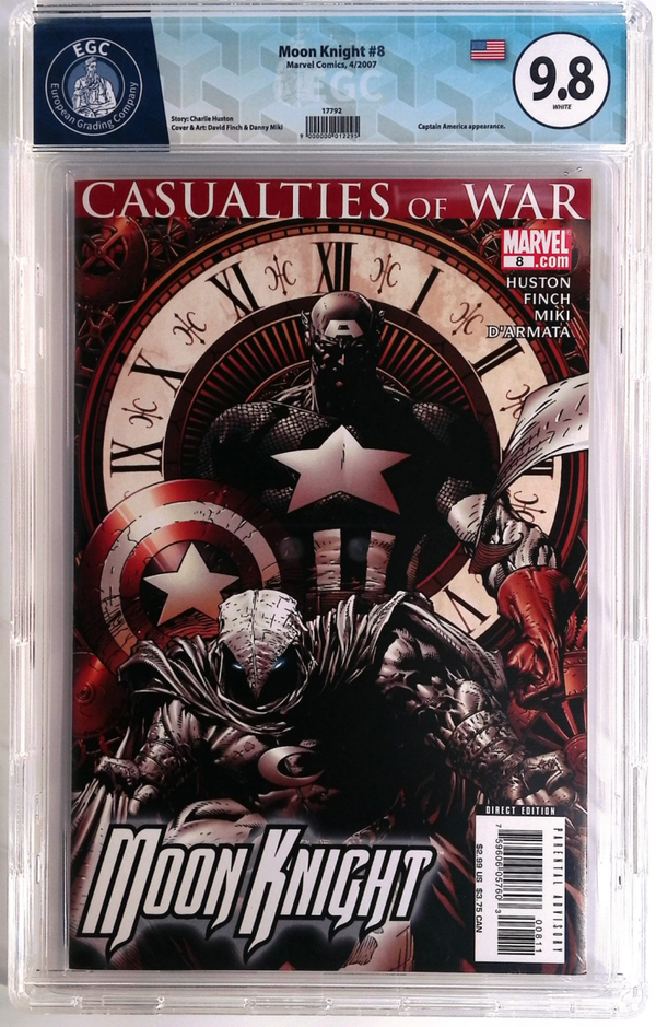 Moon Knight #8 EGC 9.8 - Casualties of War - Captain America Appearance (Marvel Comics, Avril 2007)