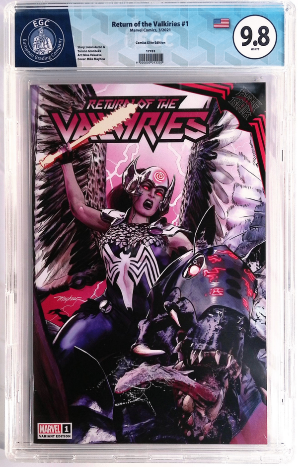 Return of the Valkyries #1 EGC 9.8 - Variant  Cover Mike Mayhew (Marvel Mars 2021)