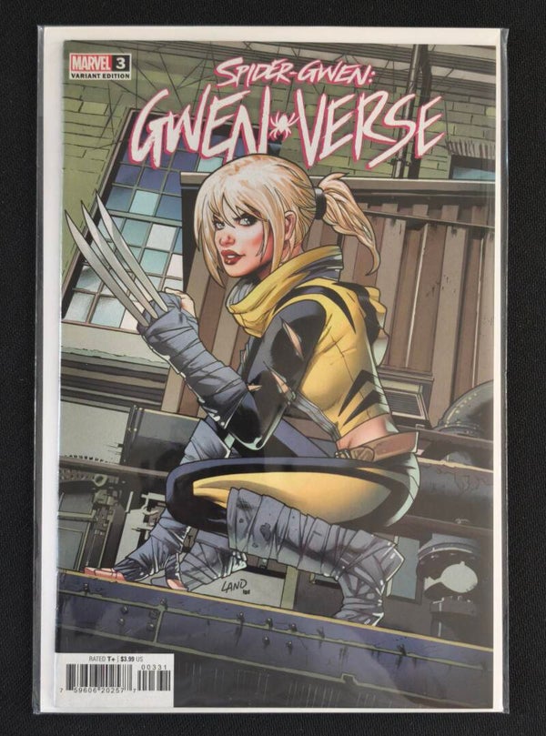 Spider Gwen – Gwen Verse #3 – Couverture Variante par Greg Land (Marvel Comics, 2022)