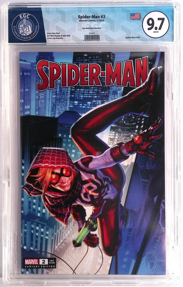 Spider Man #2 EGC 9.7 - Jay Anacleto Variant (Marvel Comics, Janv 2023)